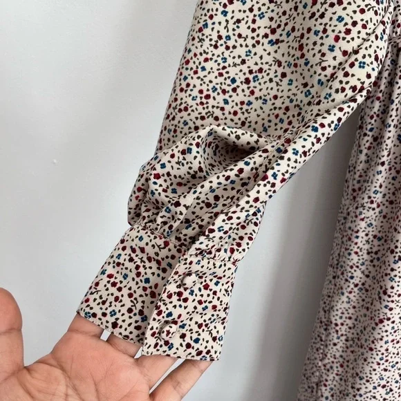 Sweet Baby Jamie Modest Peasant Ditsy Midi Dress - Picture 9 of 14